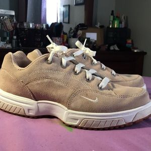 Tan Nike dad shoes